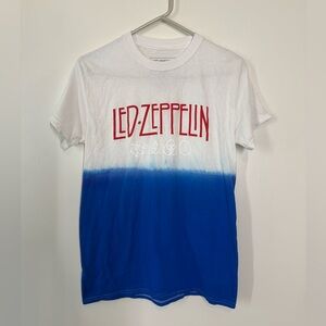Led Zeppelin Concert Tee White and Blue Men's T-Shirt Size Small NWOT